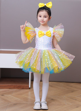 六一儿童舞蹈裙幼儿蓬蓬裙演出服