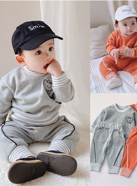 婴幼儿套装宝宝秋装2023新款男女宝宝洋气春秋款洋气外出服两件套