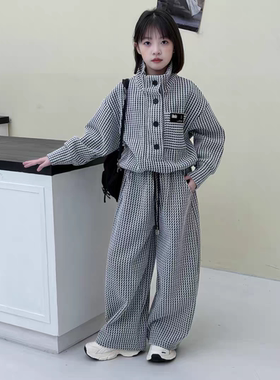 女童春秋2026新款套装儿童时髦韩版爆款中大童男女孩洋气炸街春装