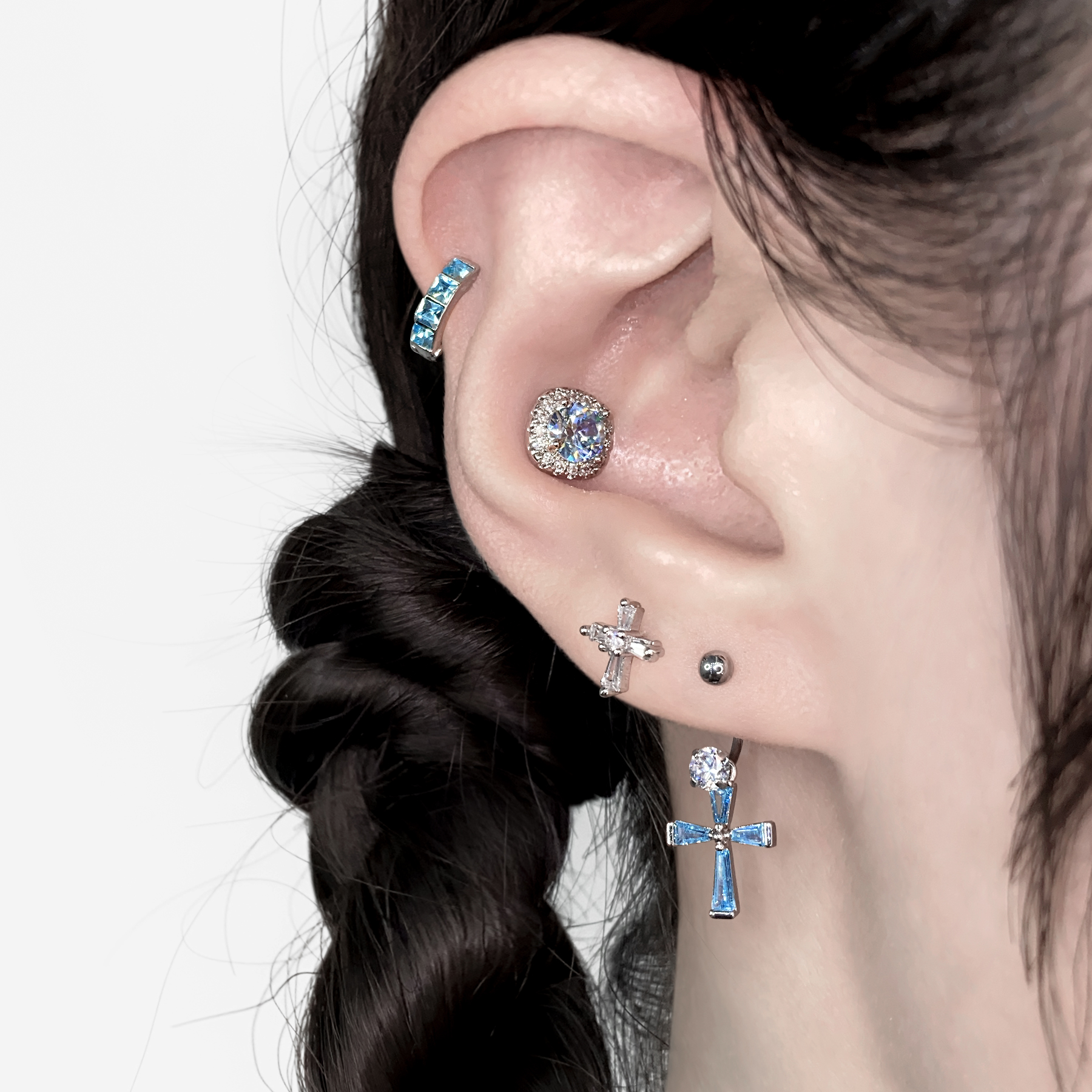 【全店买四免一】十字架耳钉爆款