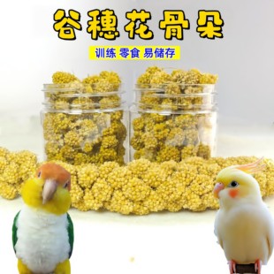 新谷穗花骨朵穗鹦鹉零食谷穗朵磨牙鸟粮仓鼠粮饲料逗鼠棒造景装饰