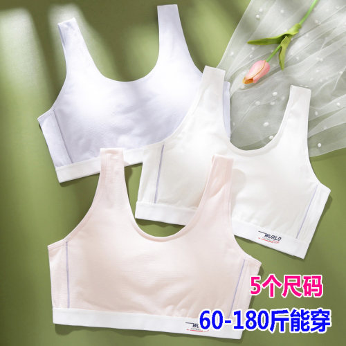 青春期纯棉大码小背心式少女文胸