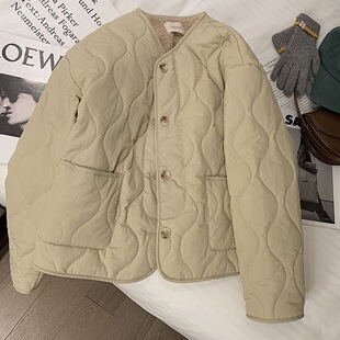 新品羊羔毛毛绒棉服2025秋冬新款韩版加厚加绒保暖棉衣学生外套女