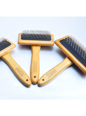 【喵慕斯】Goldpets/金派滋 竹木钢丝刷宠物针梳 猫狗除毛梳