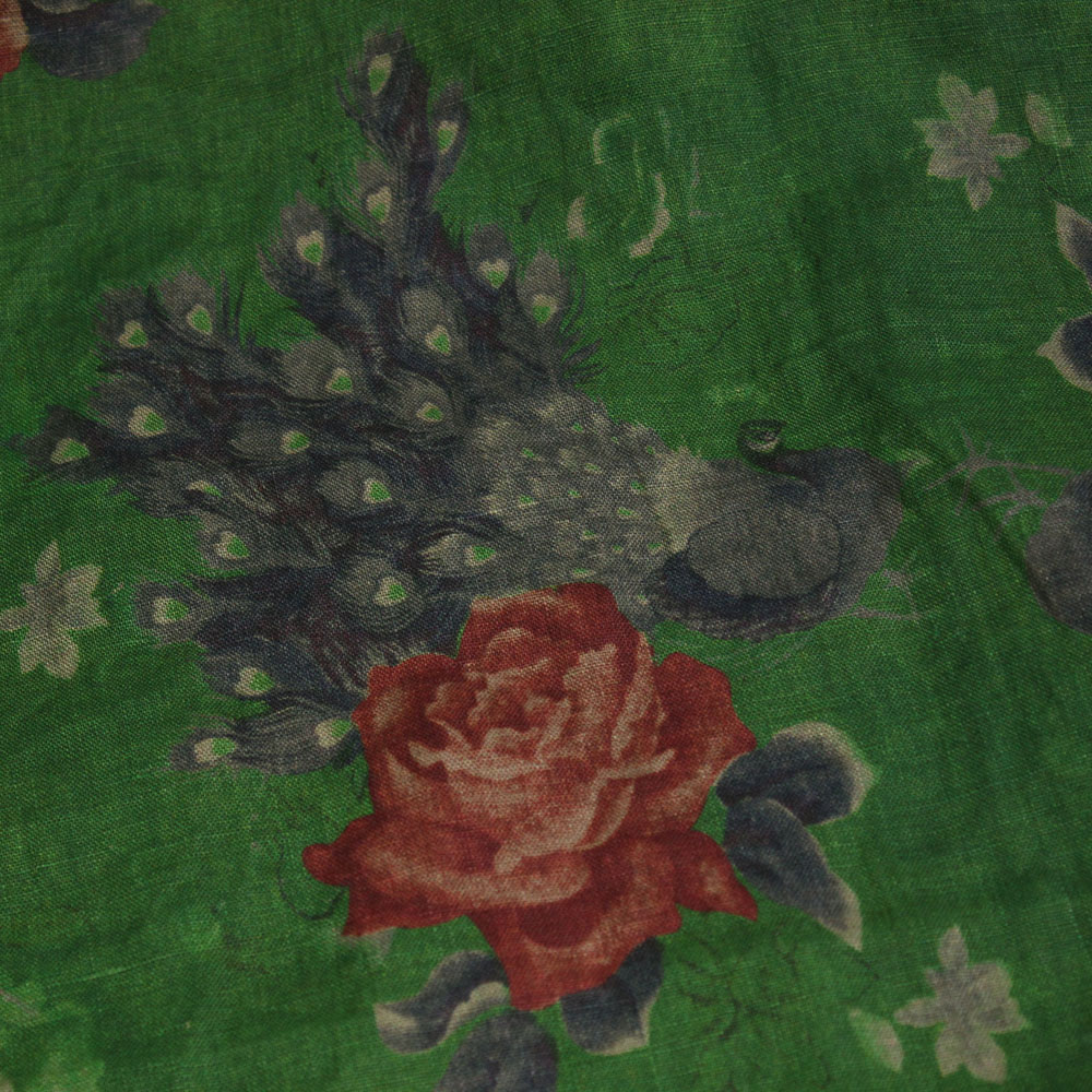 瓦娜家亚麻服装布料印花裙袍面料