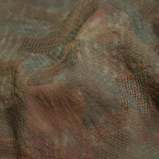 瓦娜家设计师柞蚕丝棉布料高支提花植物染色匠造艺术服装面料咖色