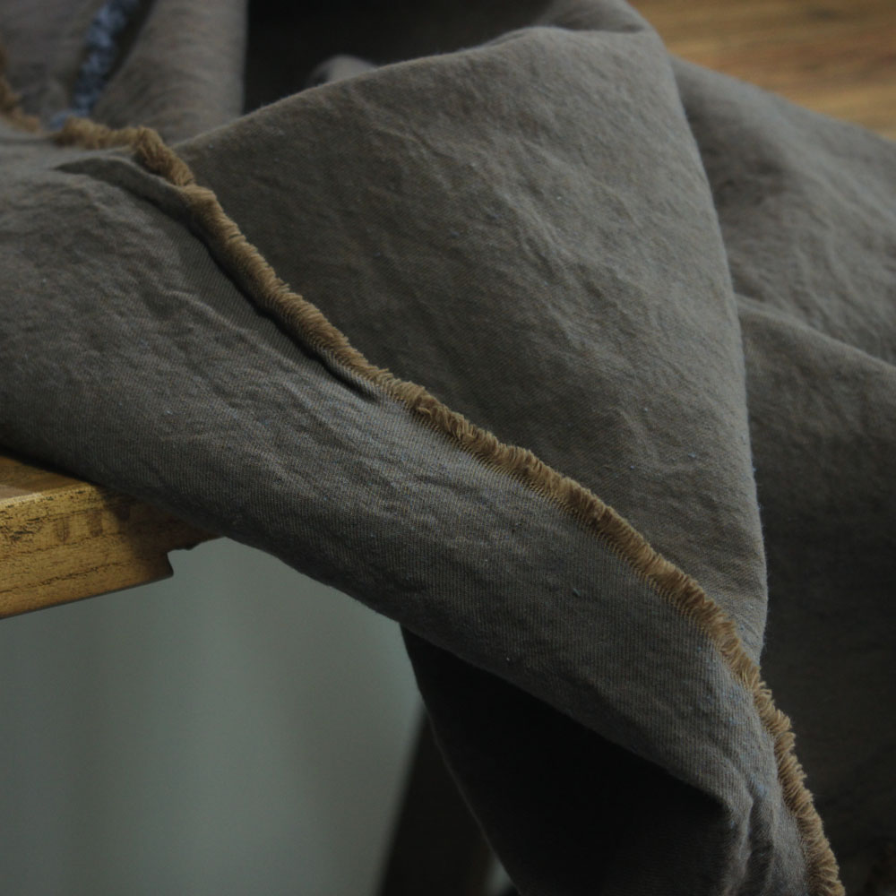 瓦娜家棉麻风衣田园色织服装布料