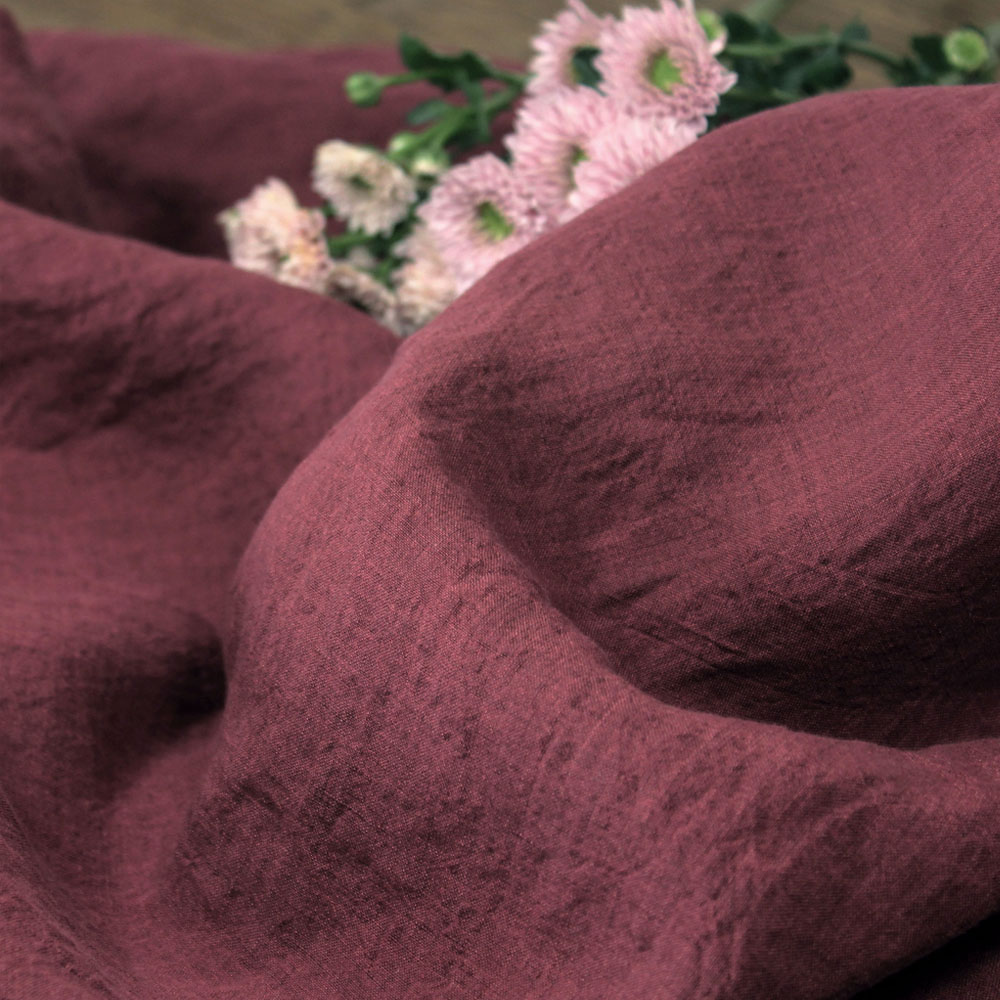 布料瓦娜家松式皱感衣衫枣红