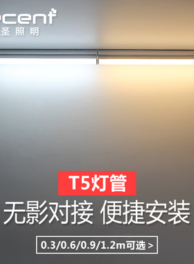 led灯管T5 T8一体化支架灯长条日光灯光管全套0.3 0.6 0.9 1.2米
