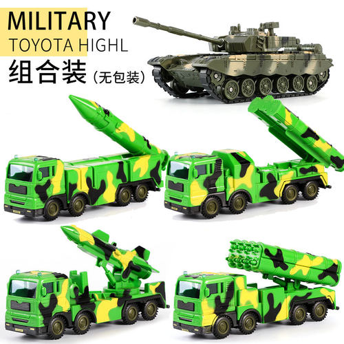 德立信坦克军事玩具拖车仿真