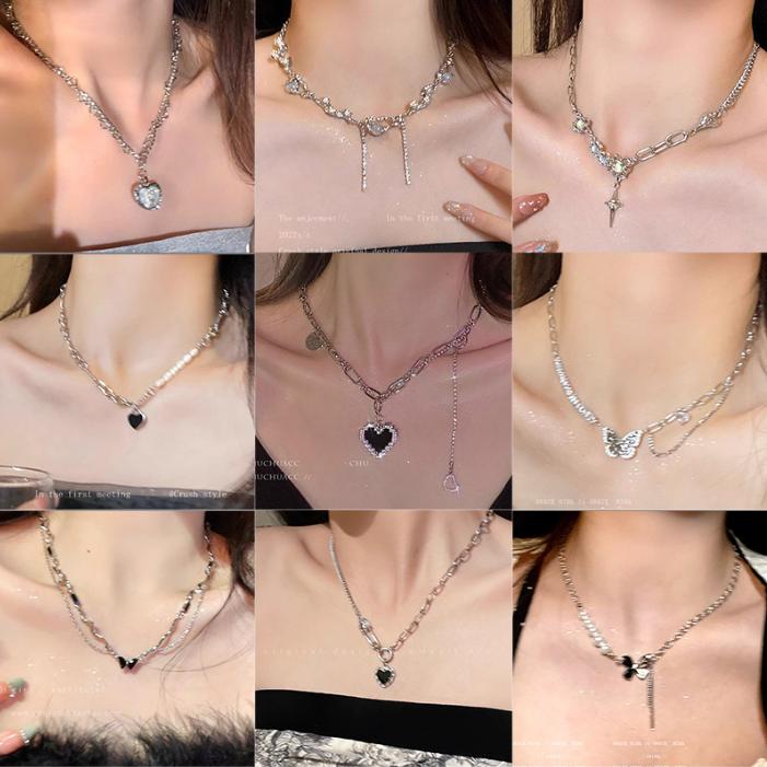 十字架项链男女生高级感轻奢小众设计感痞帅潮嘻哈锁骨链ins配饰