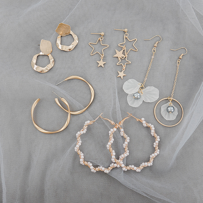 韩国环绕网红风复古百搭耳饰珍珠