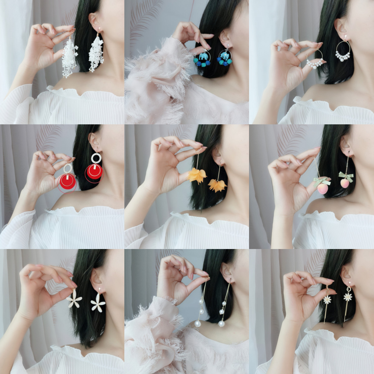 ：耳夹女仙气森系复古港味简约