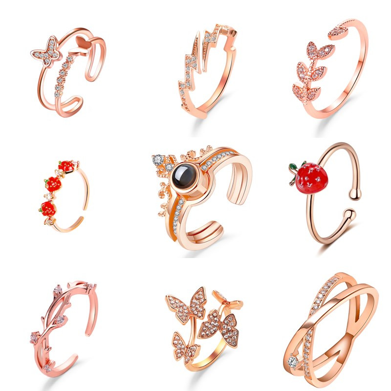 ins潮风珍珠指环尾戒网红同款