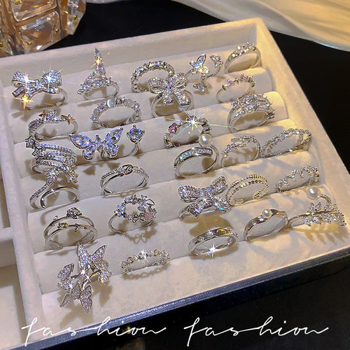 轻奢高级感开口戒指女小众设计时尚食指戒指环个性时尚冷淡风手饰