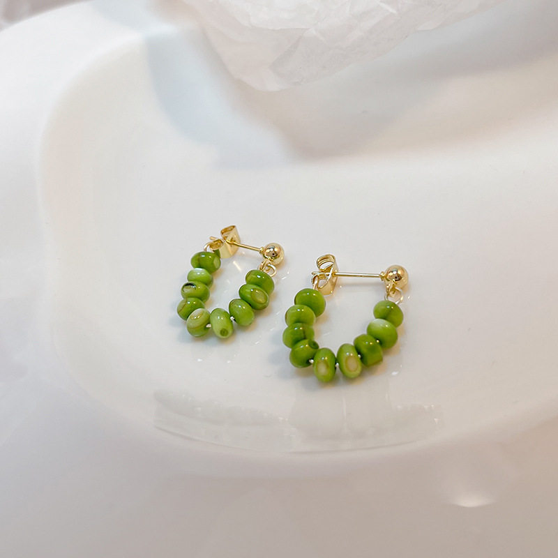 绿色猫眼石耳环2022年新款潮耳饰女小众设计感高级耳钉春夏季,饰品/流行首饰/时尚饰品新,耳环,淘宝优惠券,粉丝福利购,淘宝优惠卷