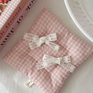 网红甜美风芭蕾风白色蕾丝结发夹高颜值简约少女风马尾发卡发饰