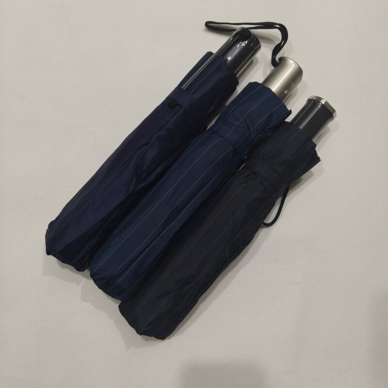 福太商务条纹自动速干防回弹伞