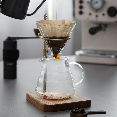 实木黄铜创意手冲咖啡过滤支架