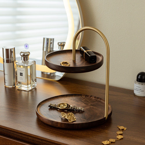 实木香水置物架桌面玄关托盘摆件