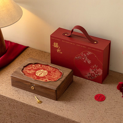 百喜图首饰盒三金五金首饰收纳盒