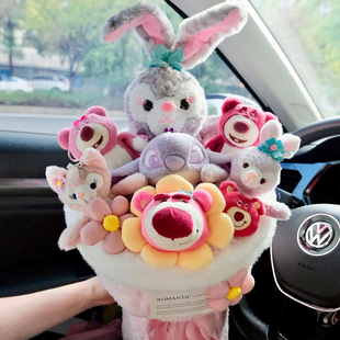迪士尼玩偶花束圣诞玩偶毛卡通花束送女友礼物生日礼物闺蜜高颜值