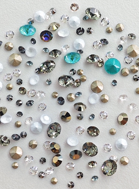 正品奥地利施华洛1028 1088美甲钻黑色系215 280 284 SINI材料包