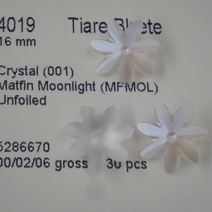 正品奥地利仿水晶施华洛4019大溪地栀子花提亚雷花磨砂白手机贴钻