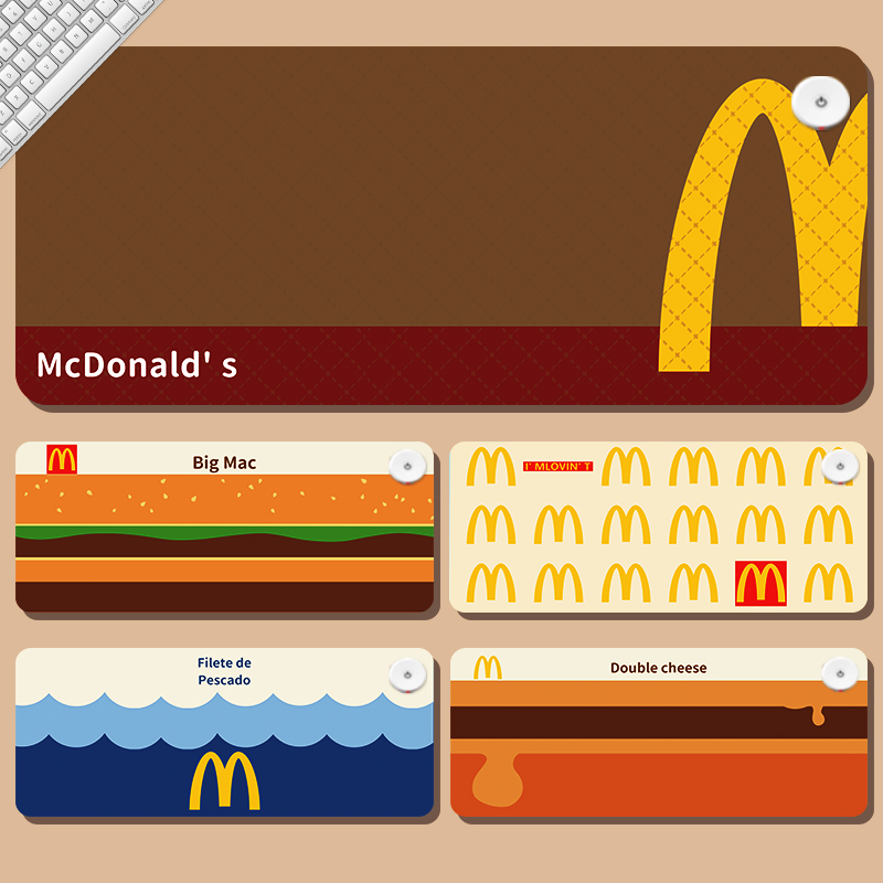 麦当劳加热桌垫超大个性创意办公室桌面加热垫学生电脑发热写字垫
