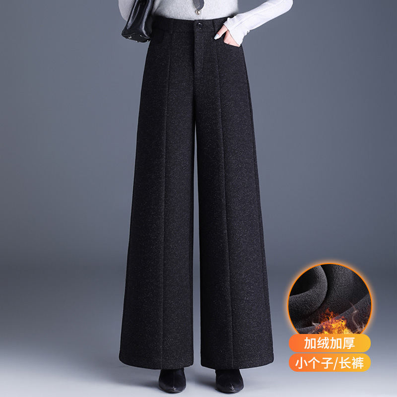加绒阔腿裤女2025新款秋冬保暖