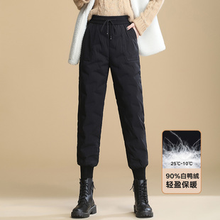 马丁靴裤 外穿羽绒裤 女2025新款 东北过冬保暖抗寒冬季 加厚棉裤 时尚