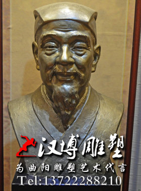 玻璃钢中医文化古代孙思邈半身像