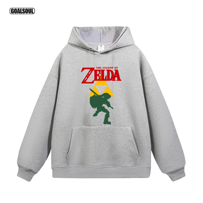 塞尔达传说 卫衣 ZELDA游戏周边美式复古休闲宽松秋冬加绒连帽衫