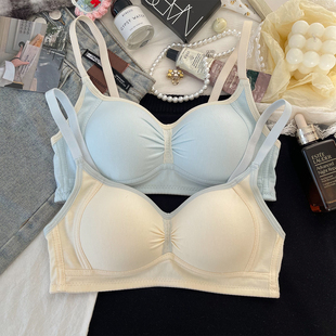 日系简约学生内衣女小胸聚拢薄款 无钢圈收副乳不空杯高中生文胸罩
