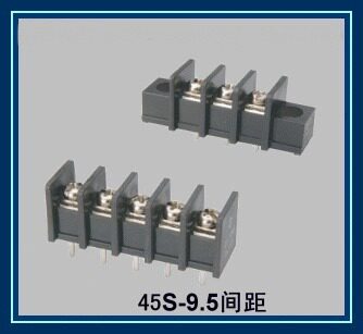 45S栅栏式接线端子9.5间距边脚 2到24位