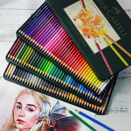 美术绘画涂色套装绿盒彩色铅笔