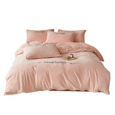 高级感四件套珊瑚绒简约