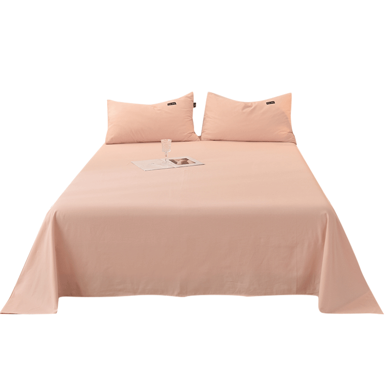 简约全棉床单单件加厚磨毛单人宿舍100纯棉床铺盖枕套三件套学生