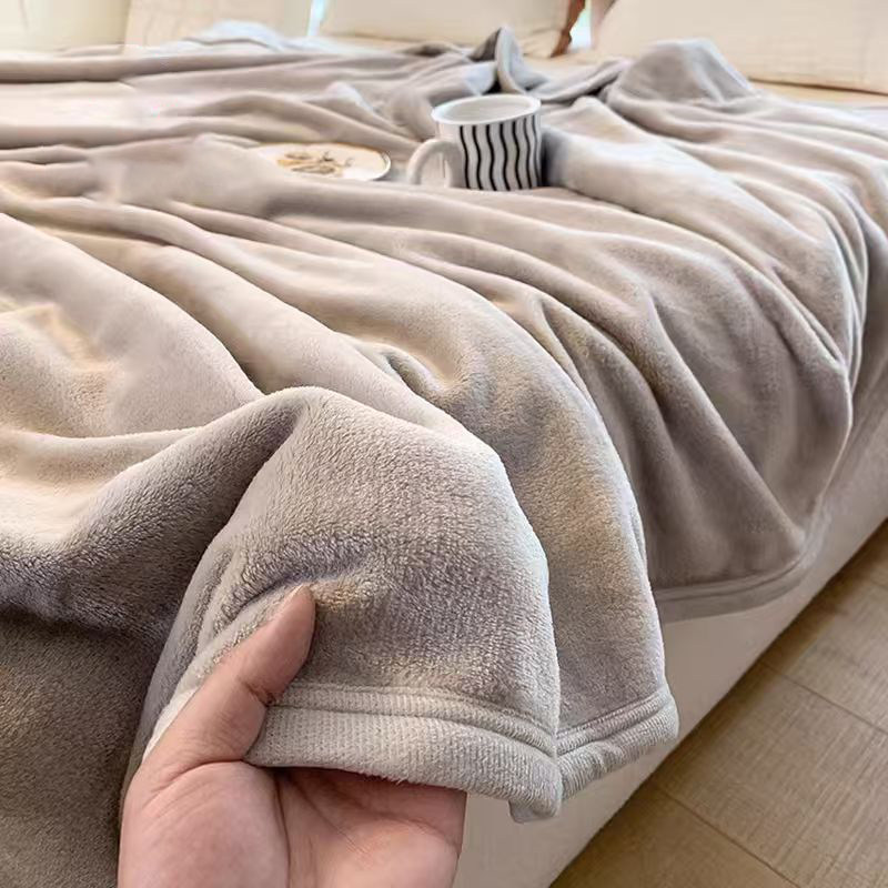 毛毯珊瑚绒空调毯床单绒毯冬季加厚法兰绒沙发毯办公室午睡盖毯子