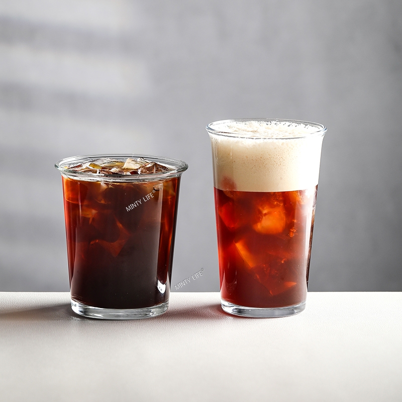加厚玻璃水杯冷饮美式拿铁咖啡杯
