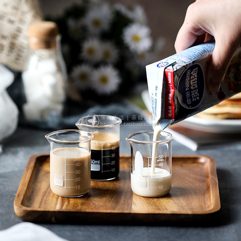 耐热玻璃网红咖啡馆浓缩刻度杯