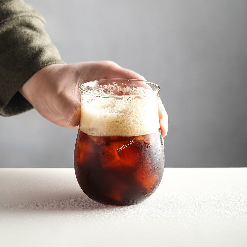 ins风高硼硅耐热玻璃杯家用创意小众高硼硅耐热水杯果汁冷饮杯子