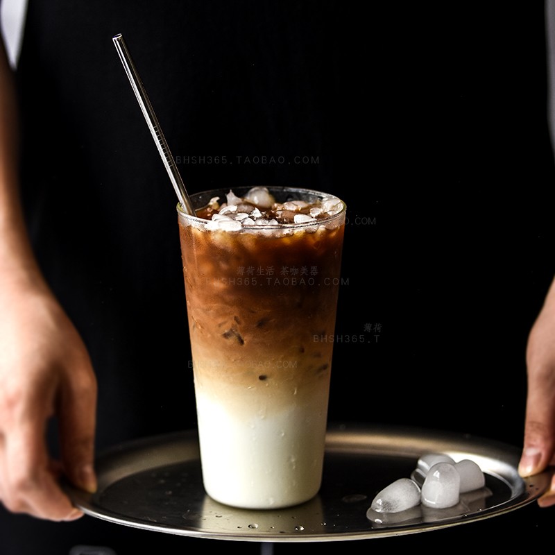 超轻薄大容量奶茶杯玻璃杯冰咖啡杯冰美式冰拿铁玻璃杯子防爆耐热-封面