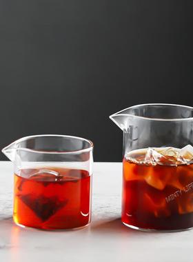 高硼硅玻璃杯直身分享壶耐热挂耳咖啡杯带导流嘴单品咖啡分享杯