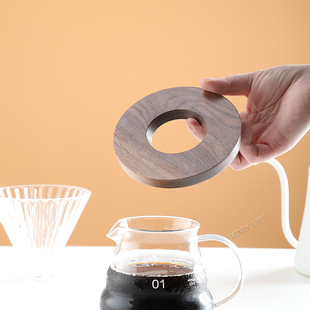 胡桃木咖啡滤杯托V60过滤杯折纸滤杯托便携木托支架咖啡器具