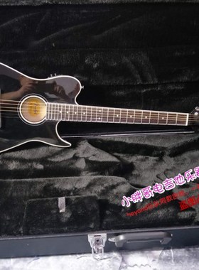 定制款beyond黄家驹同款早期Santa Rosa黑色电箱薄体空体民谣吉他