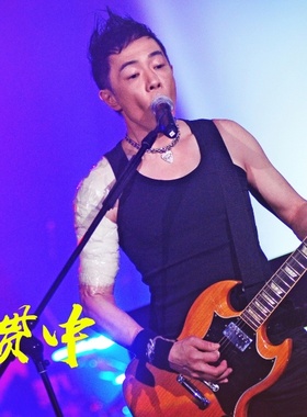 高端定制款beyond SG400 黄家驹黄贯中同款电吉他恶魔角黄色G400