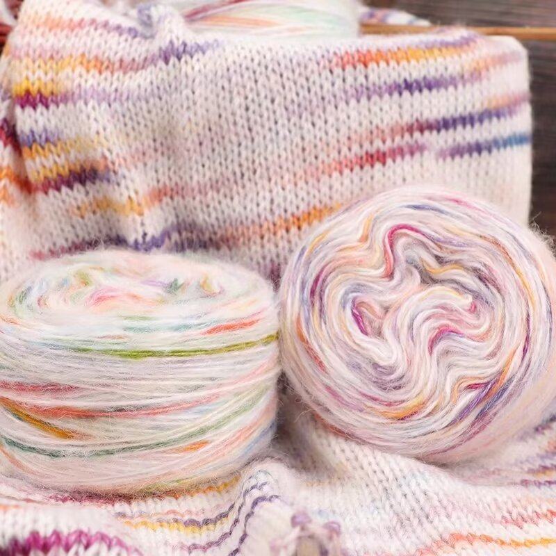 手工编婴儿中粗围巾帽子中粗棒针