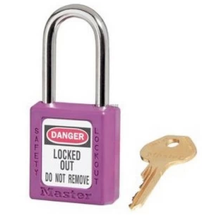 正品美国Master Lock玛斯特工程塑料安全锁 410MCNPRP 紫色挂锁