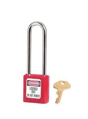 美国Master Lock玛斯特长锁钩塑料绝缘挂锁 410MCNLTRED长锁梁